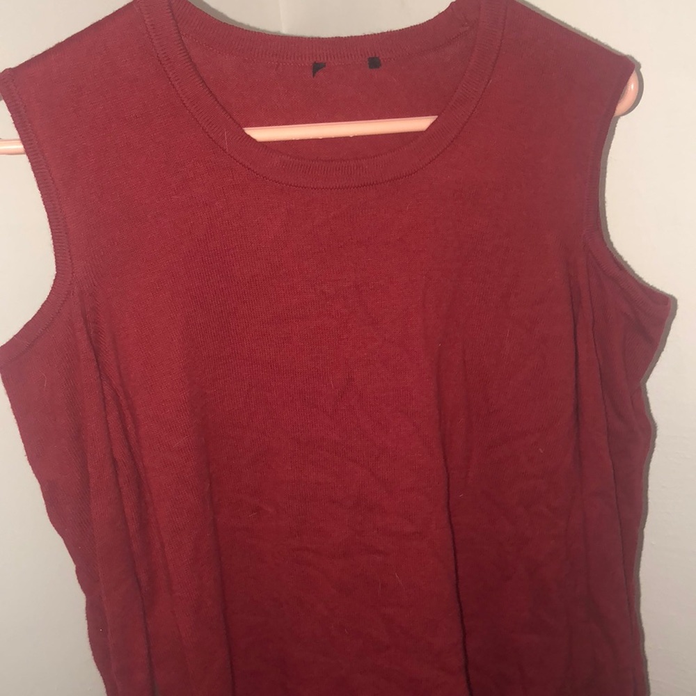 Red off the shoulder sweater